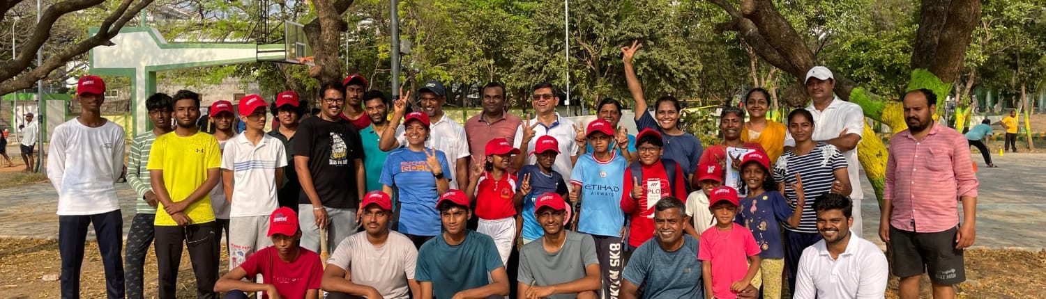 cricket game in kasturba nagar to promote waste segregation